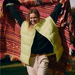 NWOT FP Movement In A Bubble Puffer Vest- Sour Citrus